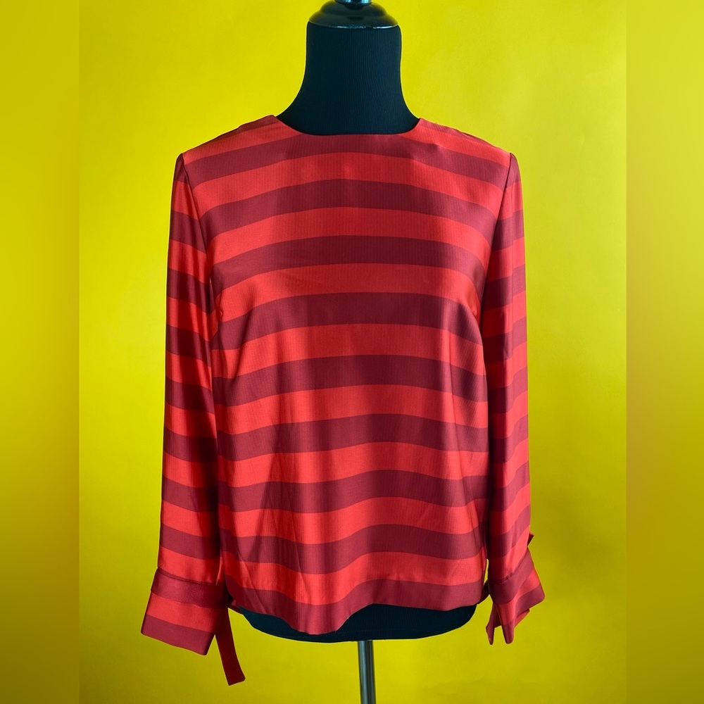 NWT Banana Republic Red Striped Blouse
